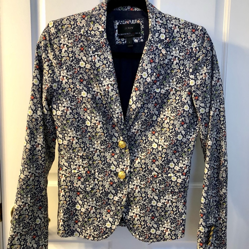 J.Crew Liberty fabric Schoolboy blazer